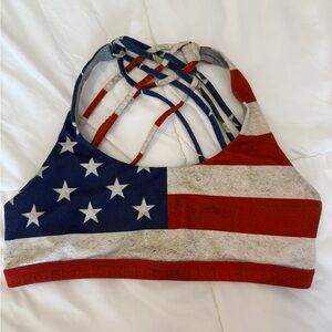 American Flag Sports Bra